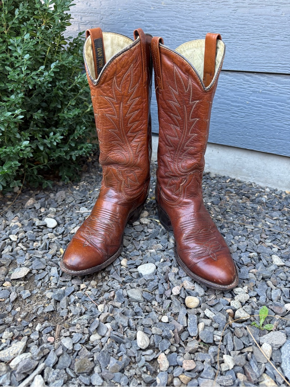 Dan Post Vintage Brown Leather Western Cowboy Boots 6.5 C